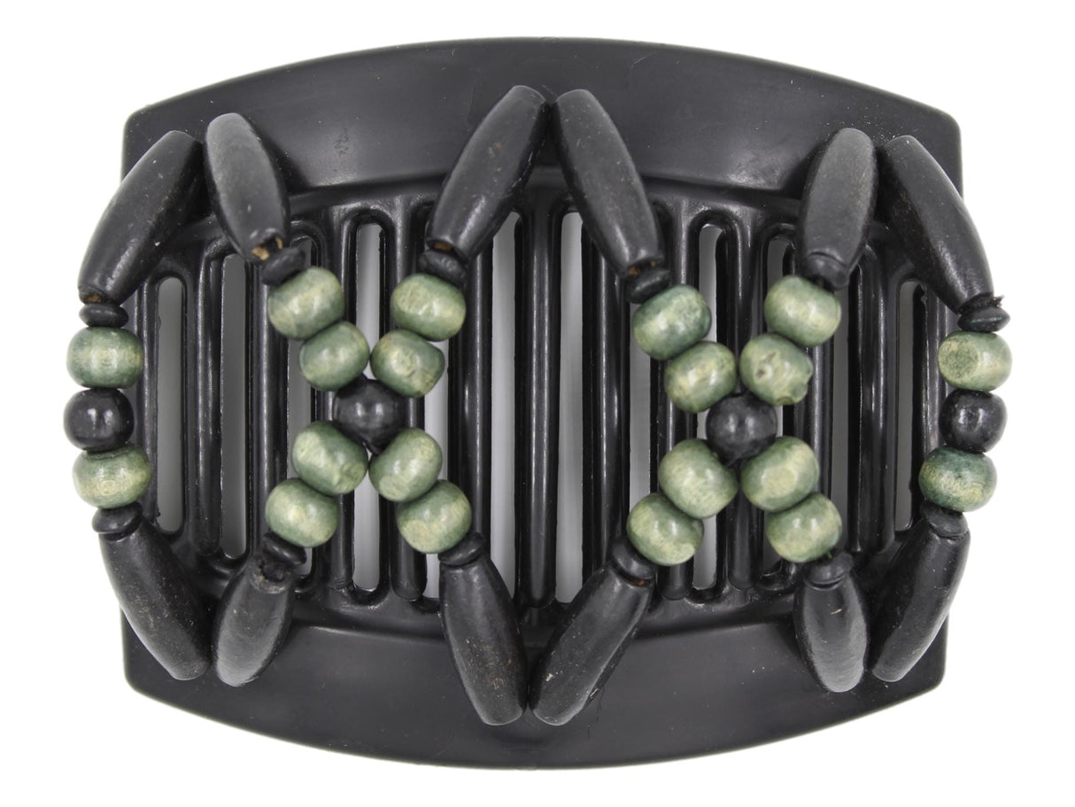 African Butterfly Thick Hair Comb - Beada Black 188