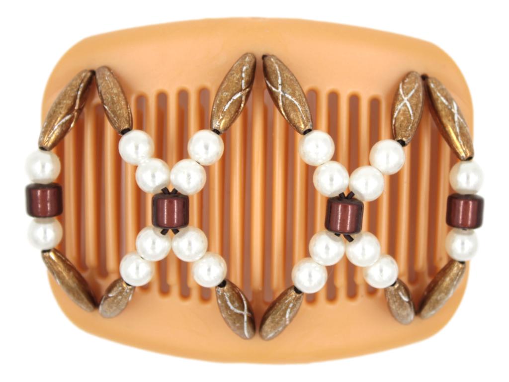 African Butterfly Hair Comb - Dalena Blonde Pearl 29