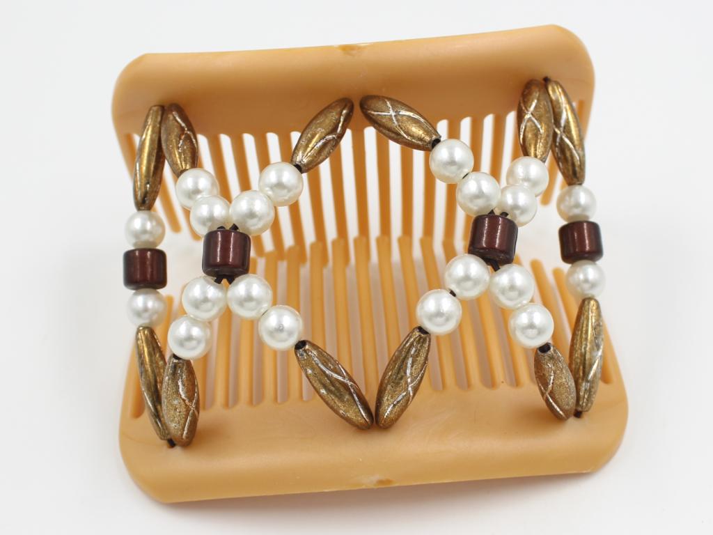 African Butterfly Hair Comb - Dalena Blonde Pearl 29