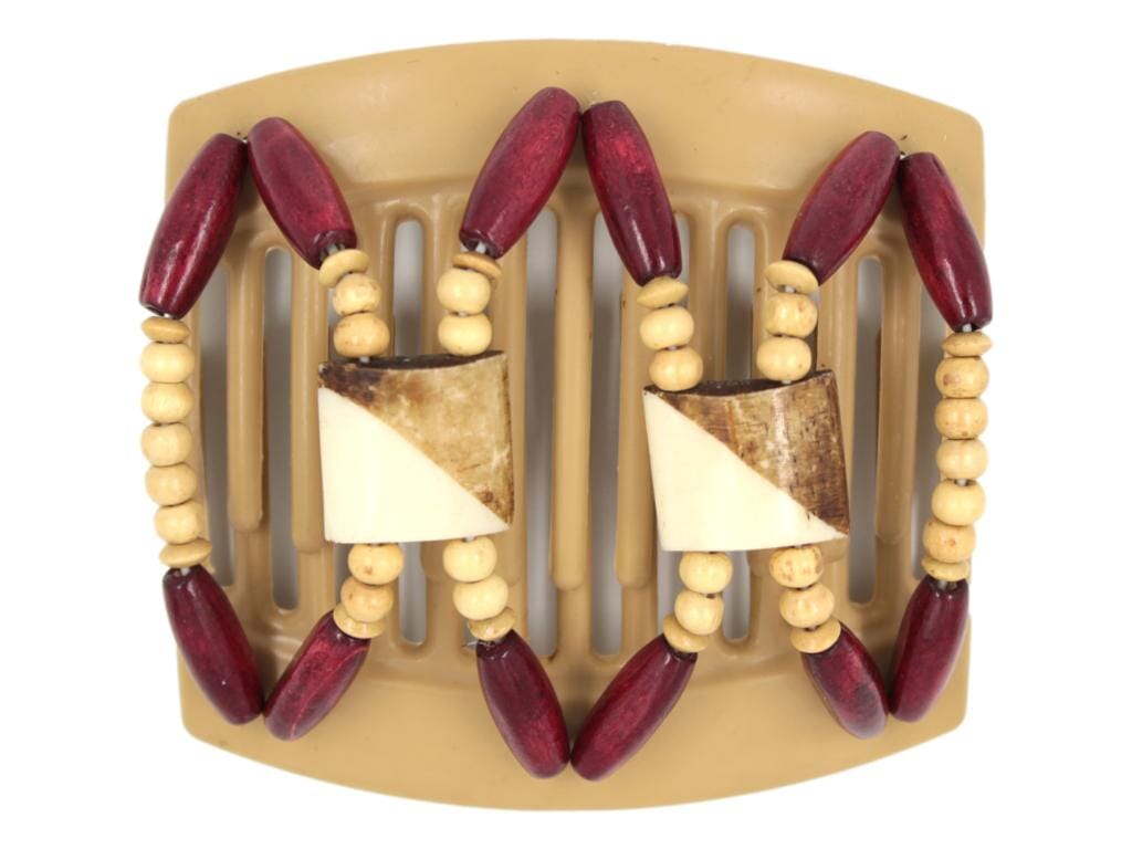 African Butterfly Thick Hair Comb - Stones & Bones Blonde 77