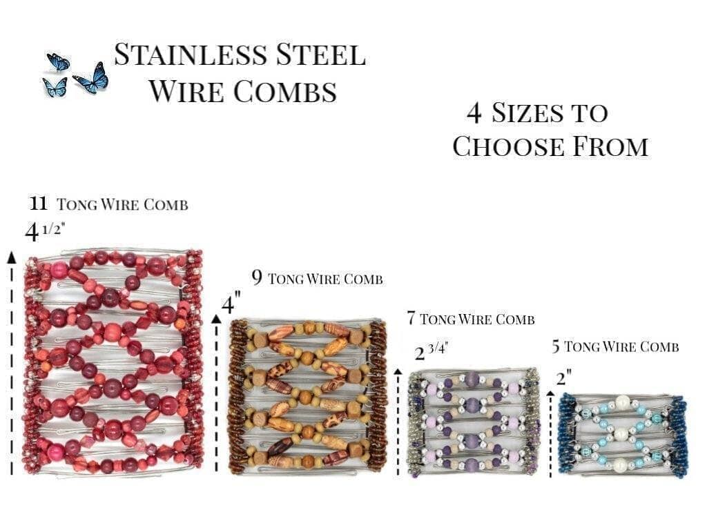 African Butterfly Wire Hair Clips Multiple Sizes to Choose From