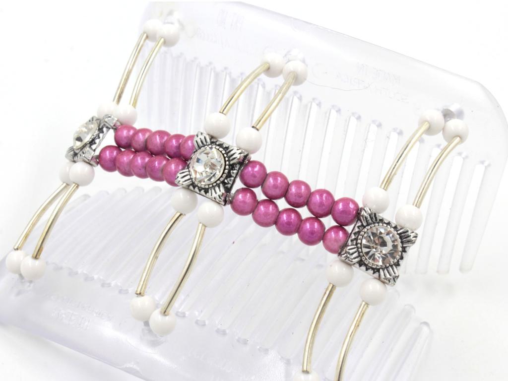 African Butterfly Hair Comb - Flowers Clear 69