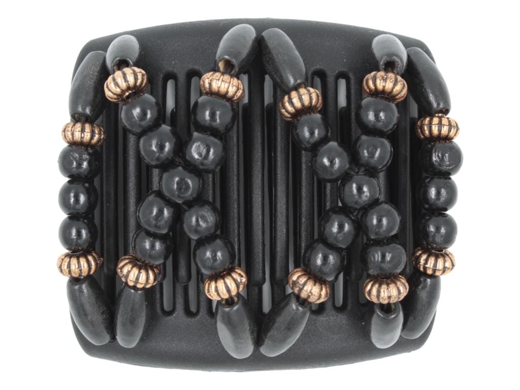 African Butterfly Chameleon Hair Comb - Beada Black 66