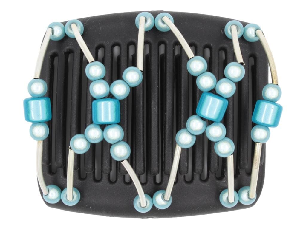 African Butterfly Chameleon Hair Comb - Beada Tube Black 27