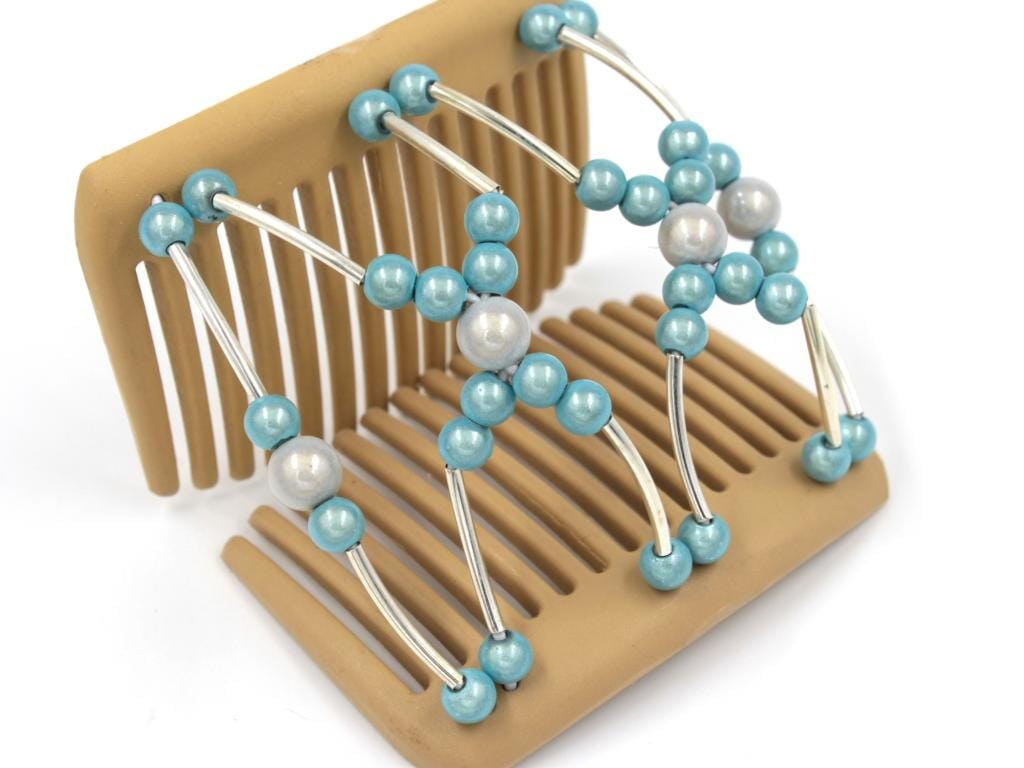 African Butterfly Chameleon Hair Comb - Beada Tube Blonde 22