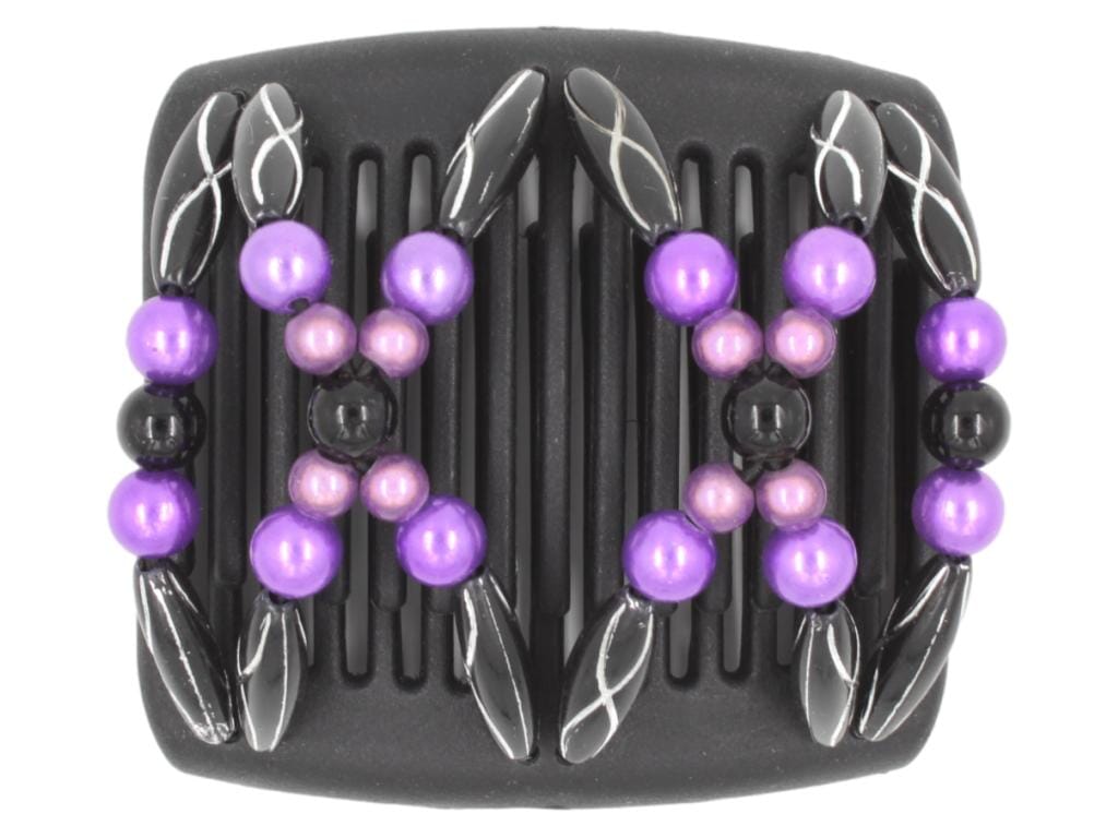 African Butterfly Chameleon Hair Comb - Dalena Black 41