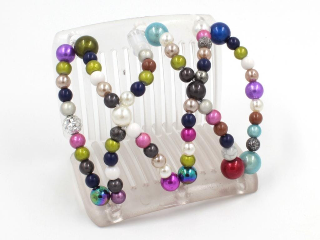 African Butterfly Chameleon Hair Comb - Dalena Clear 22