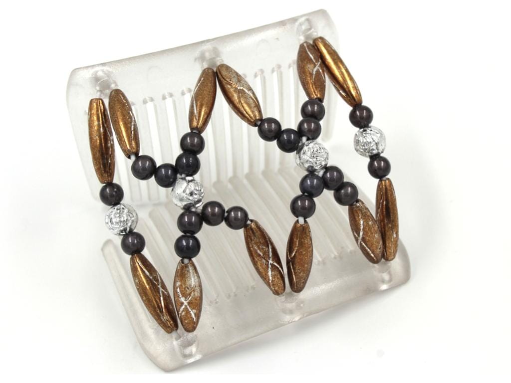 African Butterfly Chameleon Hair Comb - Dalena Clear 28