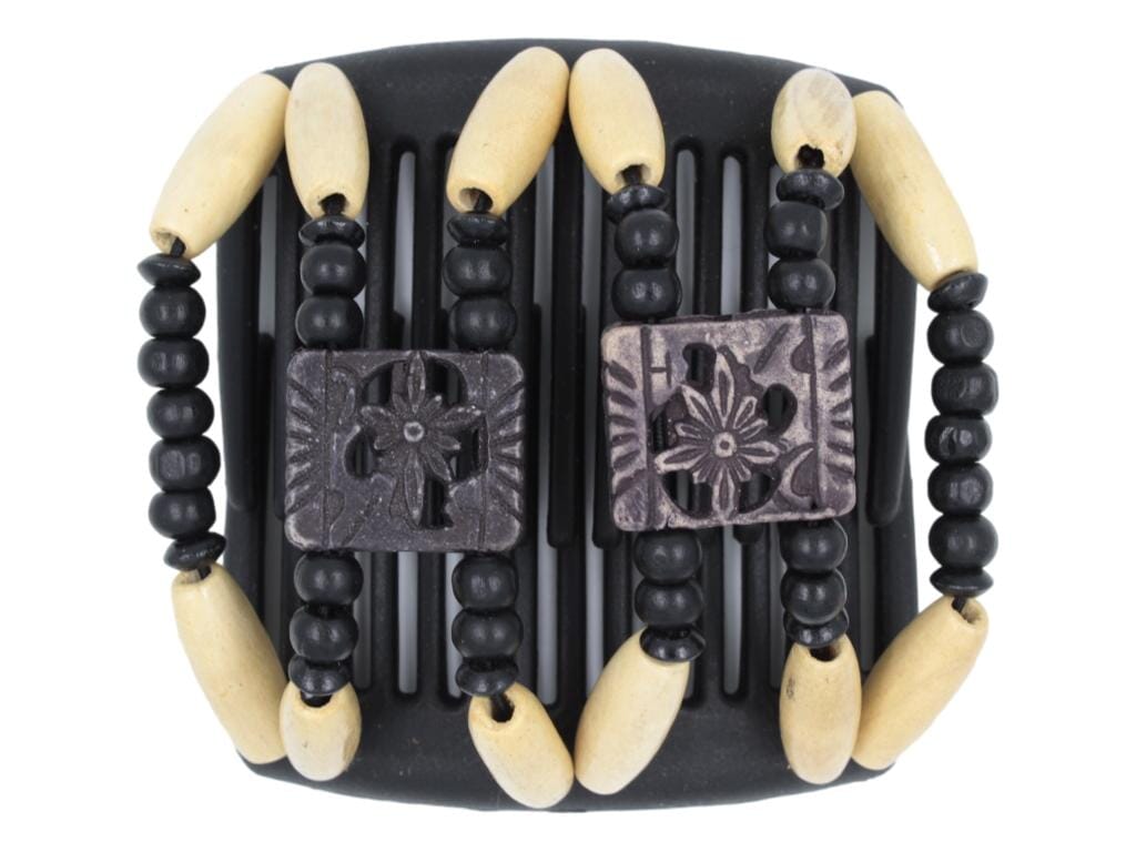 African Butterfly Chameleon Hair Comb - Dupla Black 56