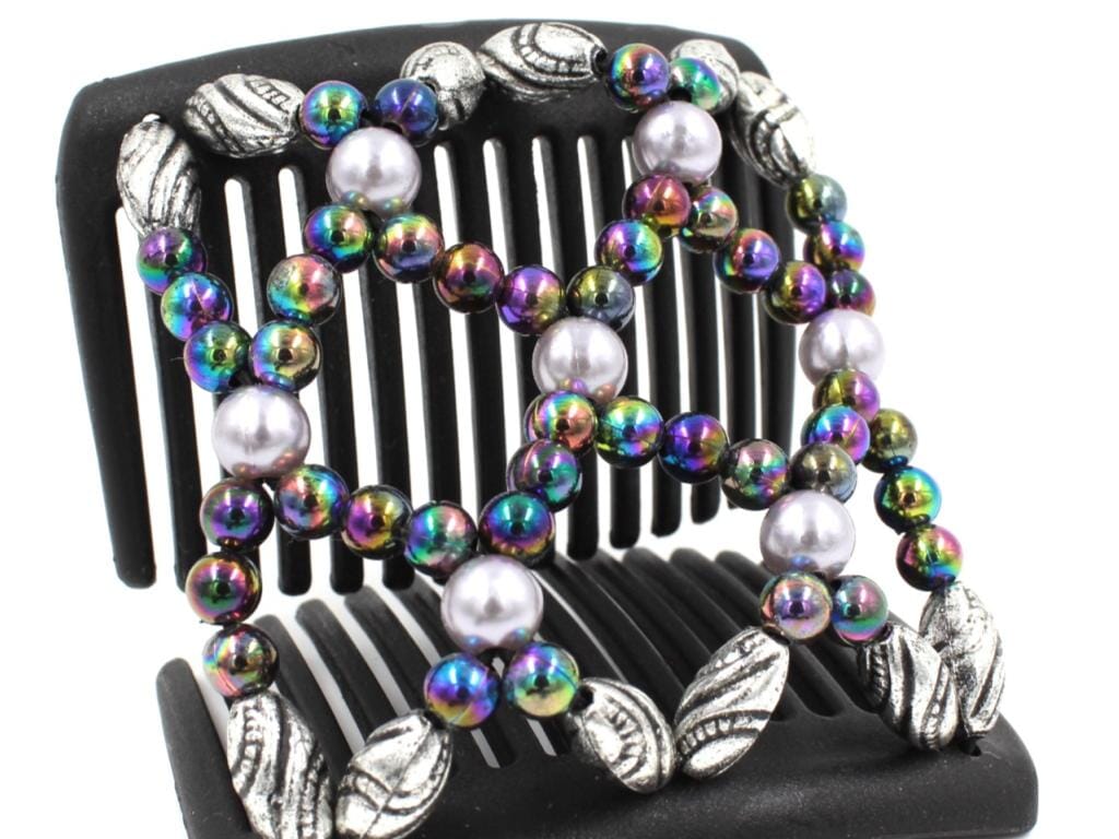 African Butterfly Chameleon Hair Comb - Ndalena Black 49