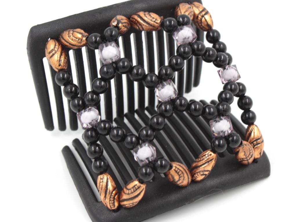 African Butterfly Chameleon Hair Comb - Ndalena Black 51