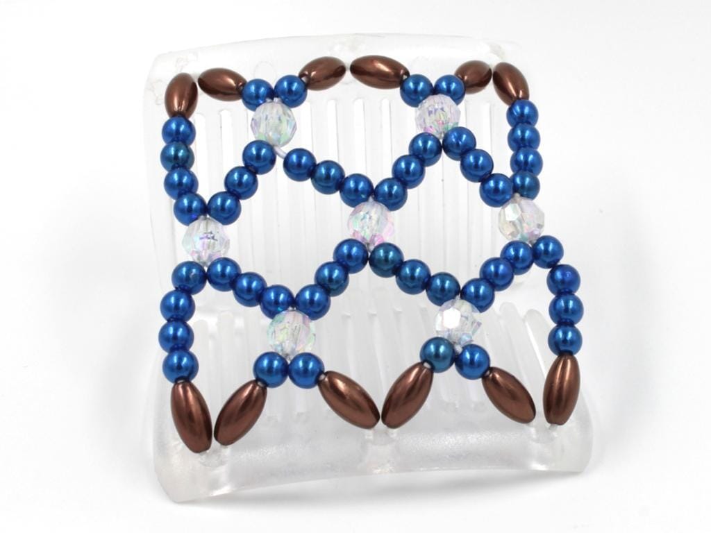 African Butterfly Chameleon Hair Comb - Ndalena Clear 28