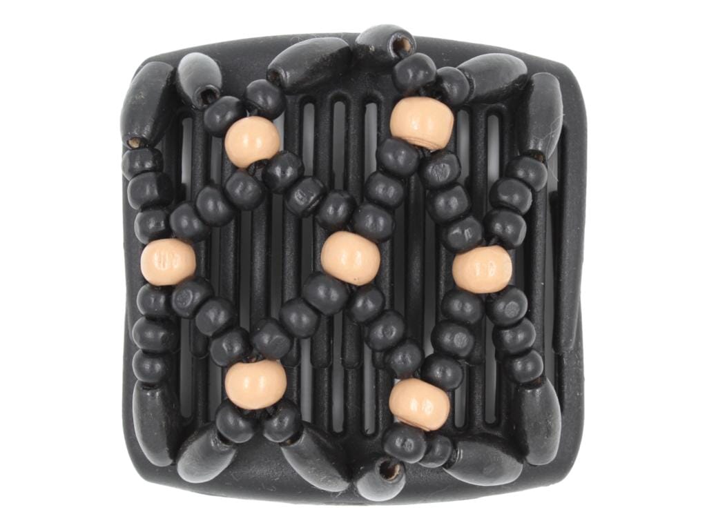 African Butterfly Chameleon Hair Comb - Ndebele Black 55