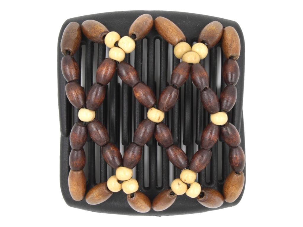 African Butterfly Chameleon Hair Comb - Ndebele Black 58