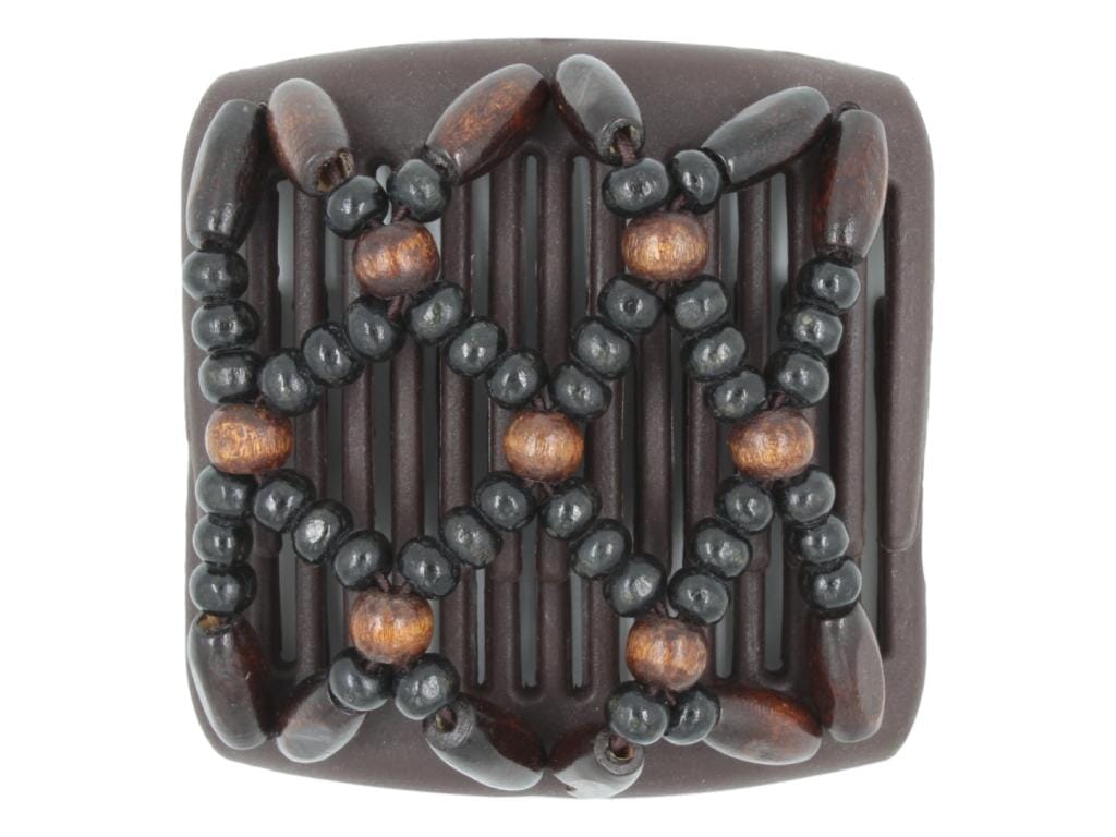 African Butterfly Chameleon Hair Comb - Ndebele Brown 69