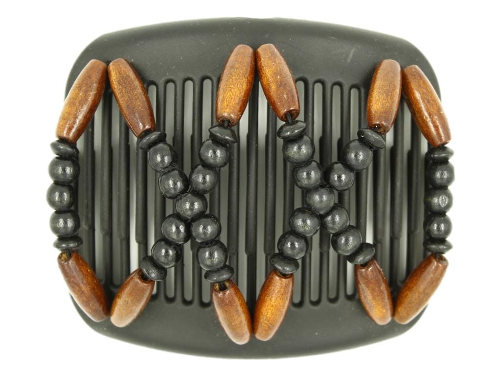 African Butterfly Hair Comb - Beada Black 181