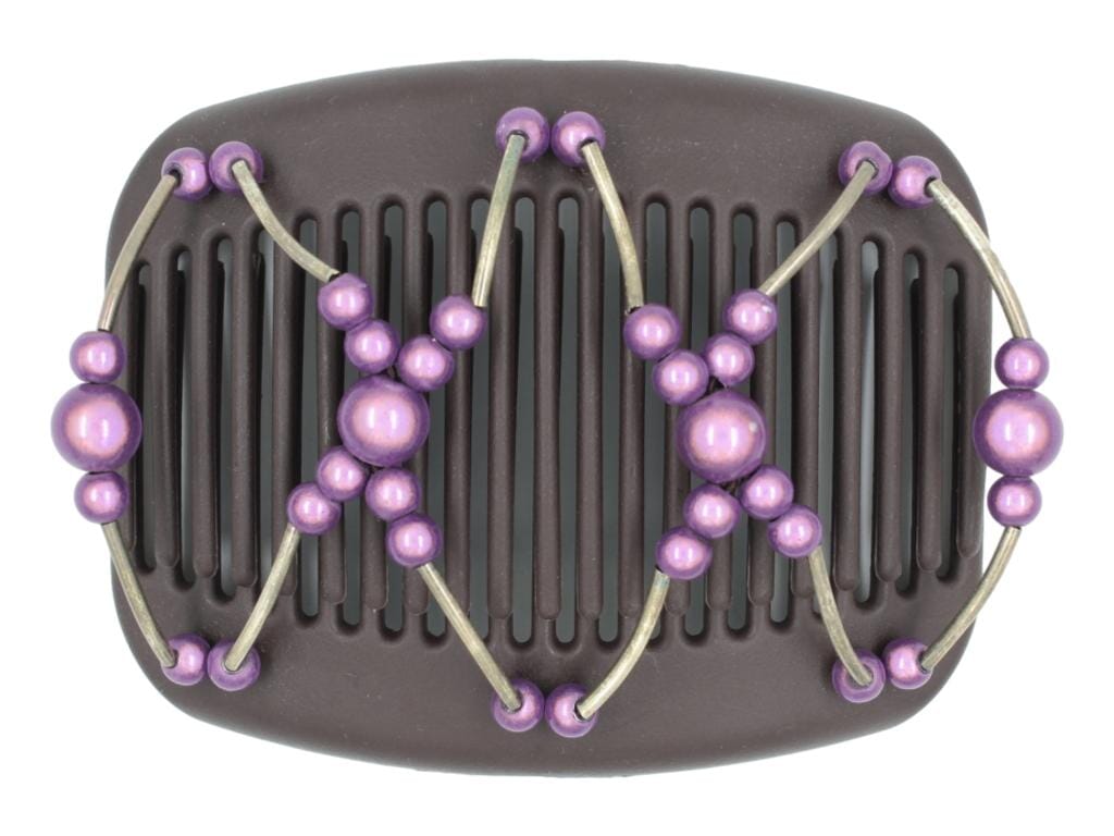 African Butterfly Hair Comb - Beada Tube Brown 64