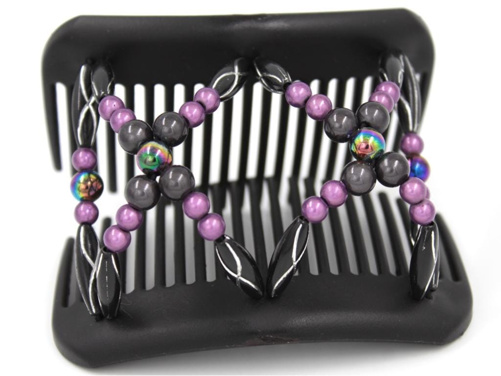 African Butterfly Hair Comb - Dalena Black 142