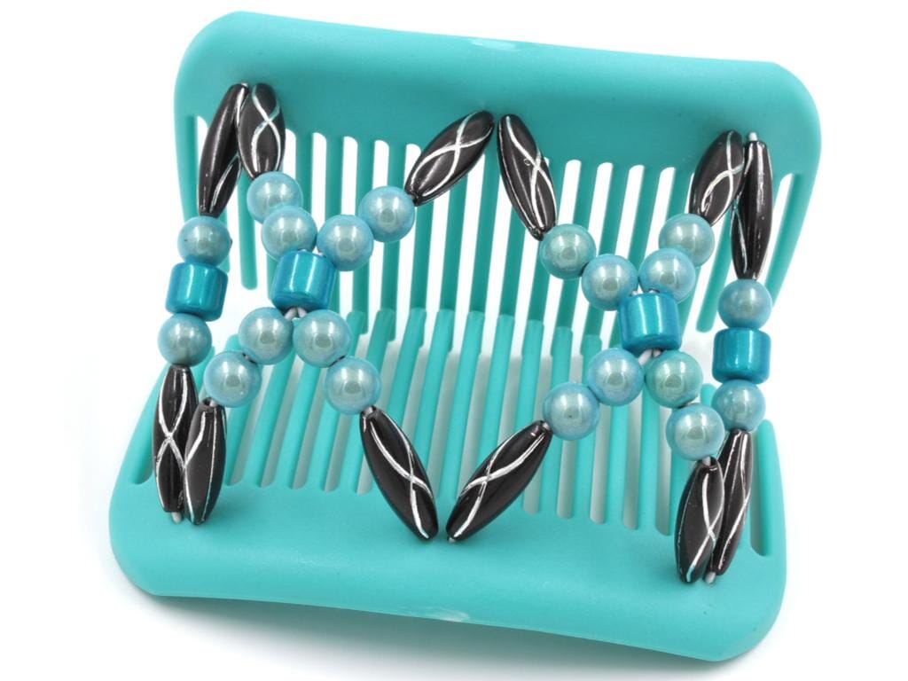 African Butterfly Hair Comb - Dalena Turquoise 18