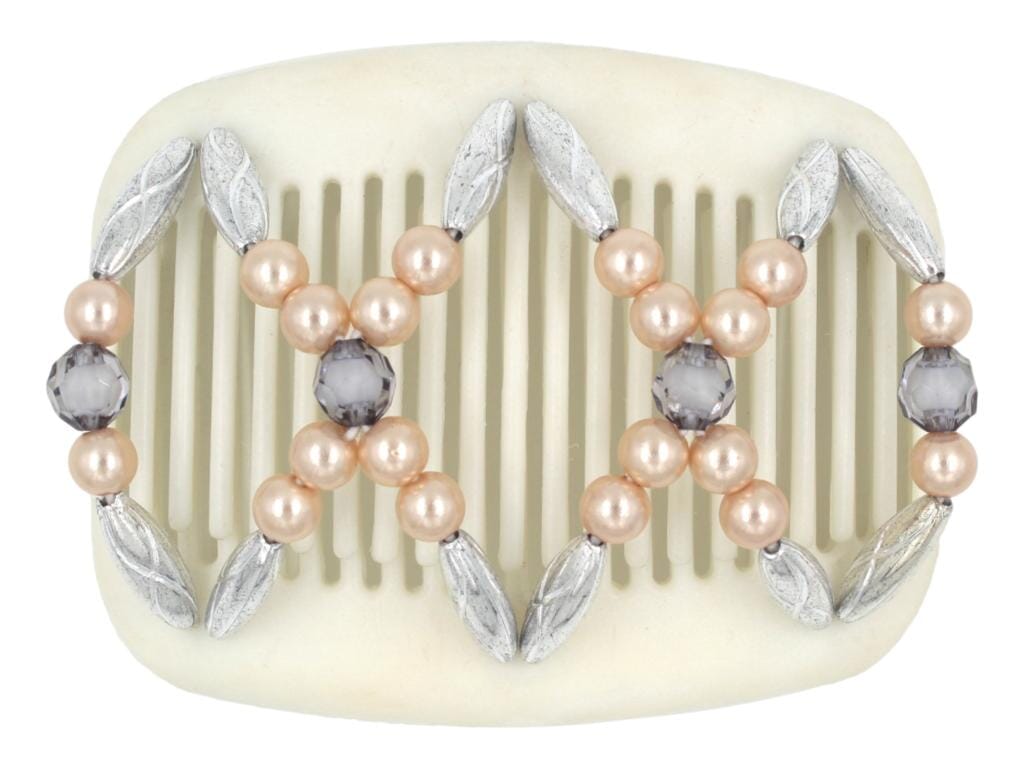African Butterfly Hair Comb - Dalena White 12