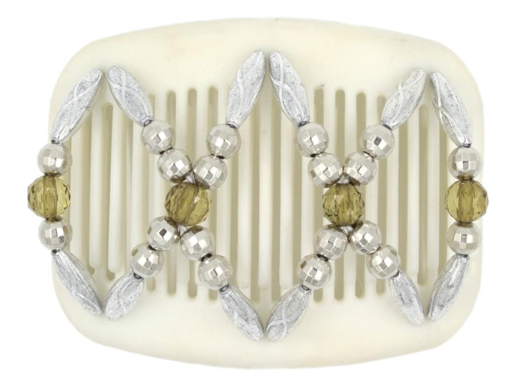 African Butterfly Hair Comb - Dalena White 14