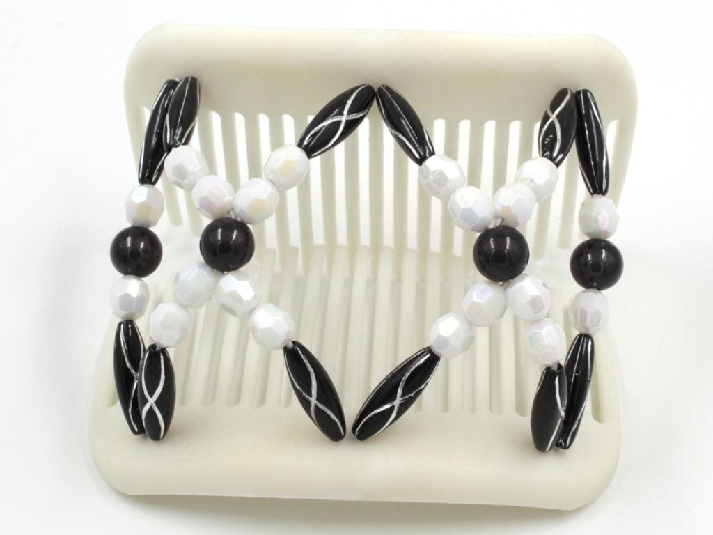 African Butterfly Hair Comb - Dalena White 15
