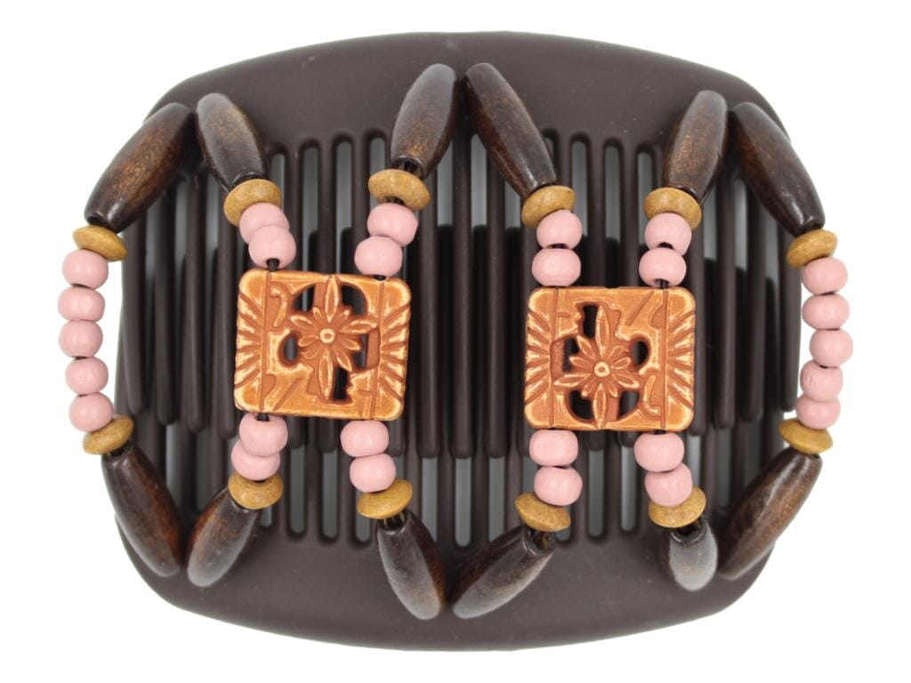 African Butterfly Hair Comb - Dupla Brown 160