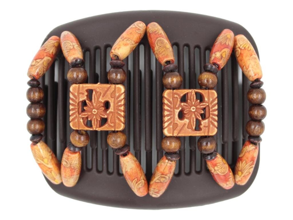 African Butterfly Hair Comb - Dupla Brown 161