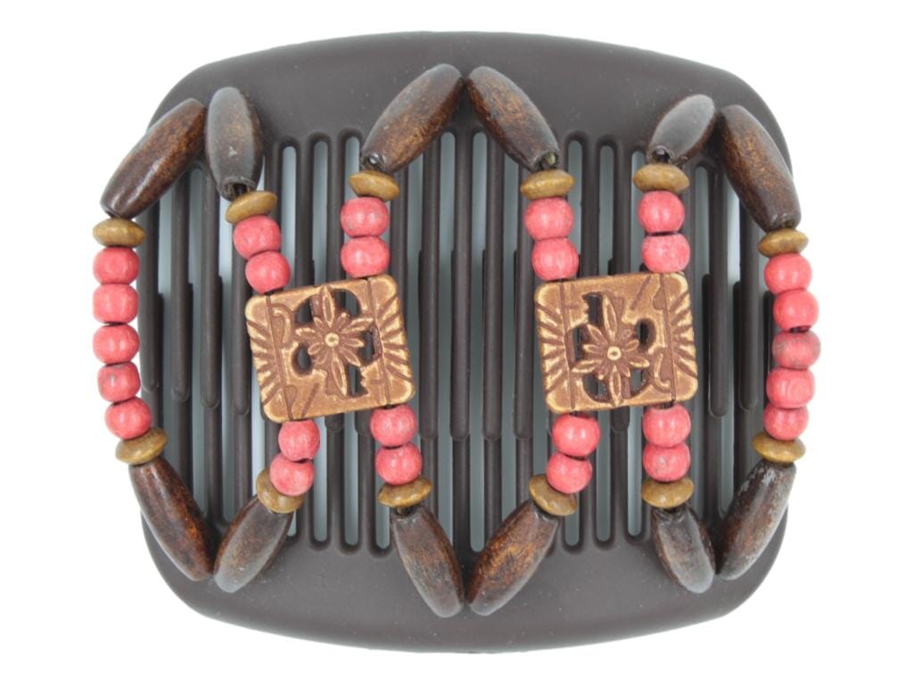 African Butterfly Hair Comb - Dupla Brown 168