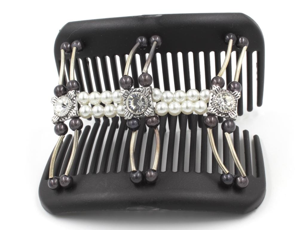 African Butterfly Hair Comb - Flowers Black 61