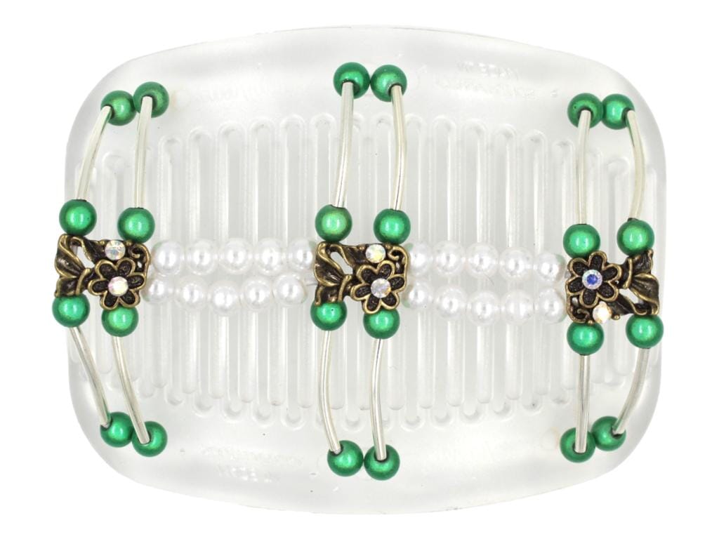 African Butterfly Hair Comb - Flowers Clear 81