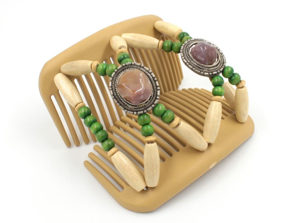 African Butterfly Hair Comb - Gemstone Blonde 42