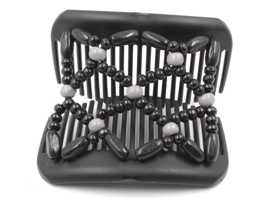 African Butterfly Hair Comb - Ndebele Black 138