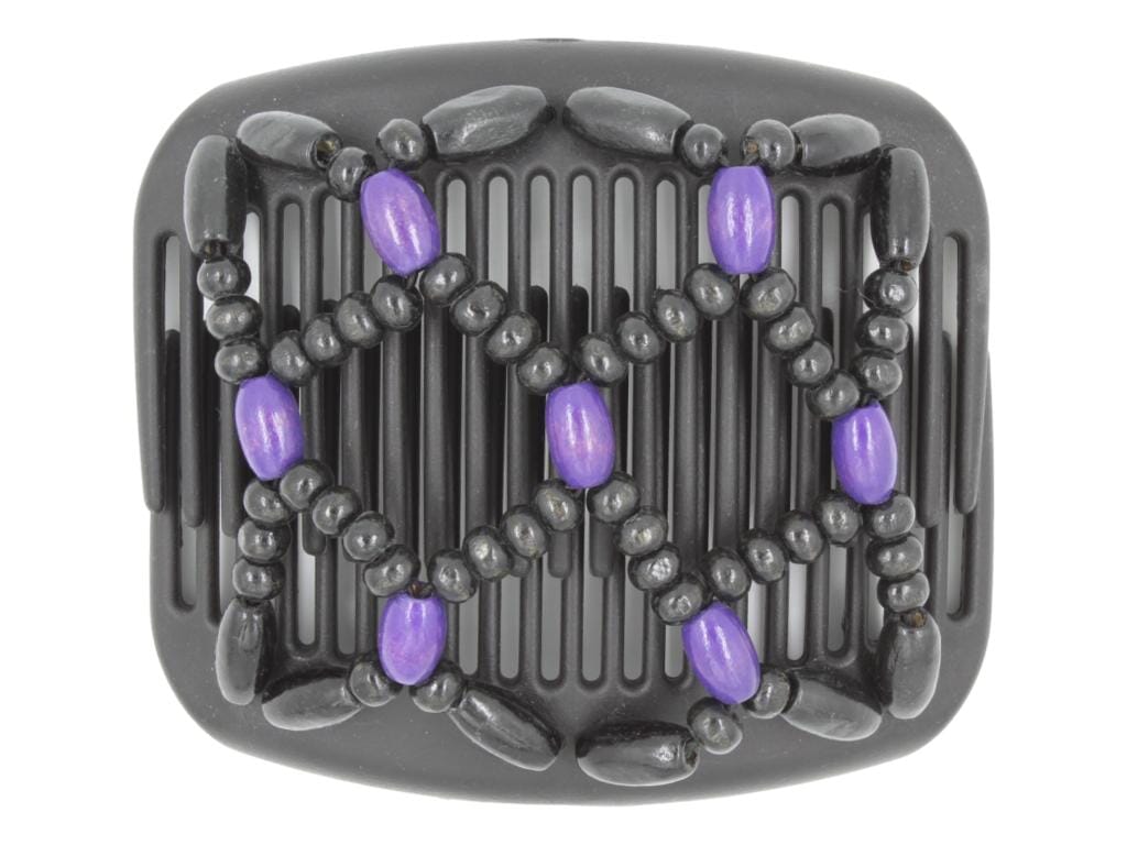 African Butterfly Hair Comb - Ndebele Black 143