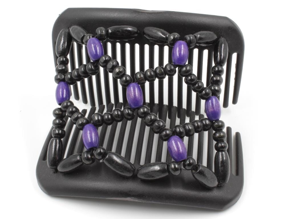 African Butterfly Hair Comb - Ndebele Black 143