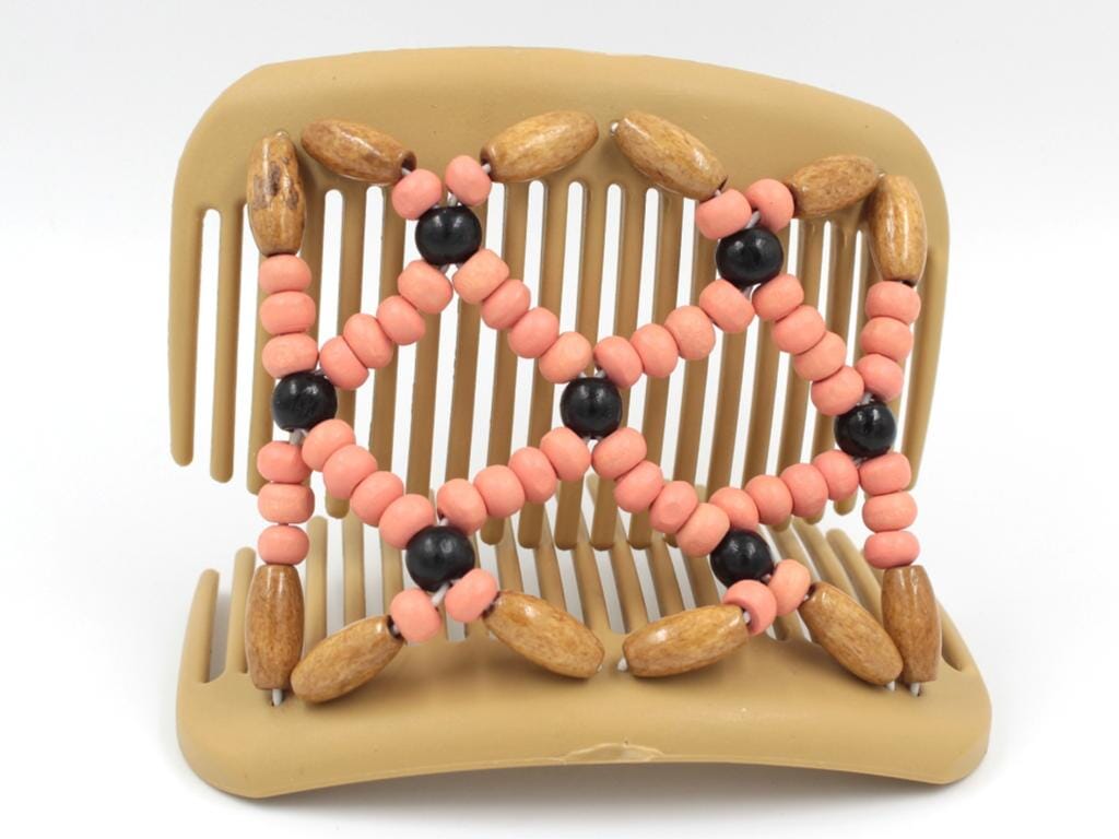 African Butterfly Hair Comb - Ndebele Blonde 92