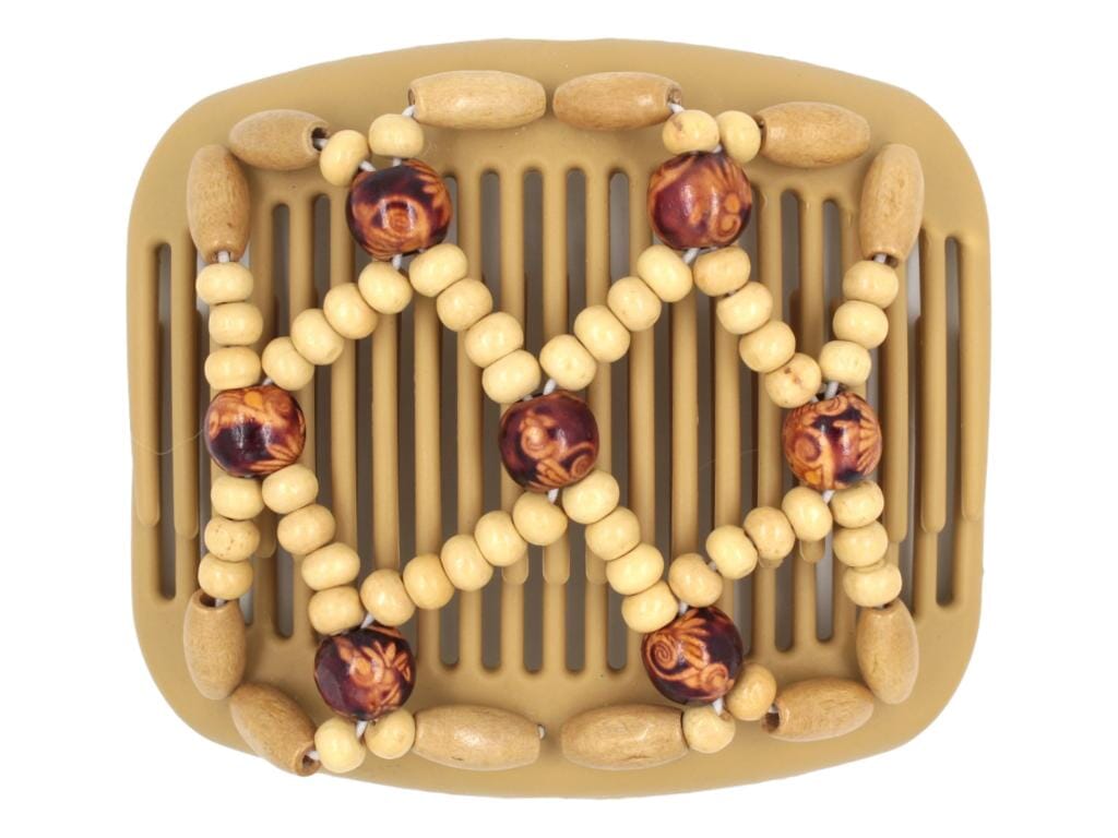 African Butterfly Hair Comb - Ndebele Blonde 95