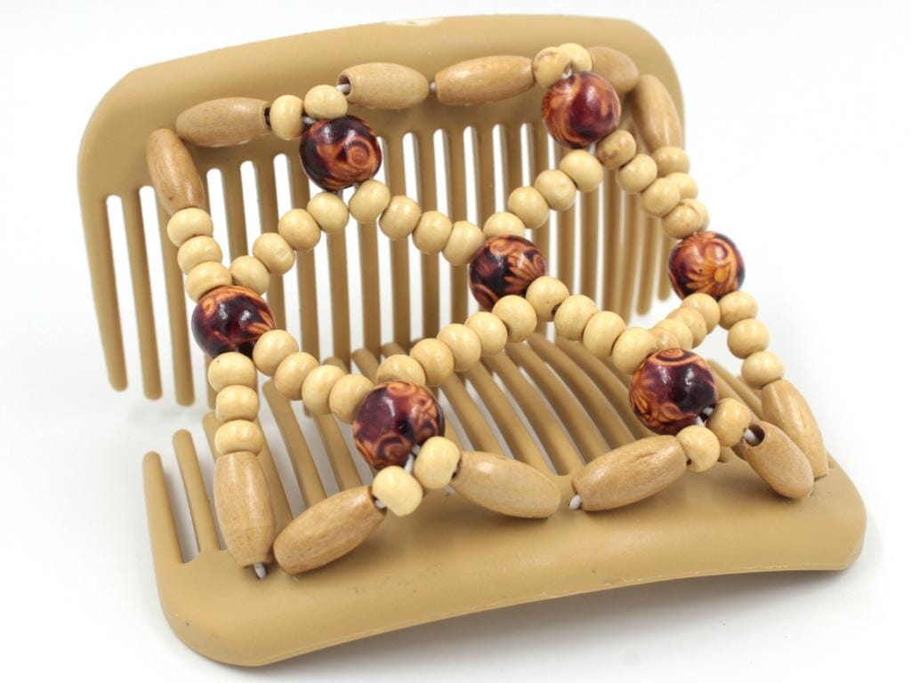 African Butterfly Hair Comb - Ndebele Blonde 95