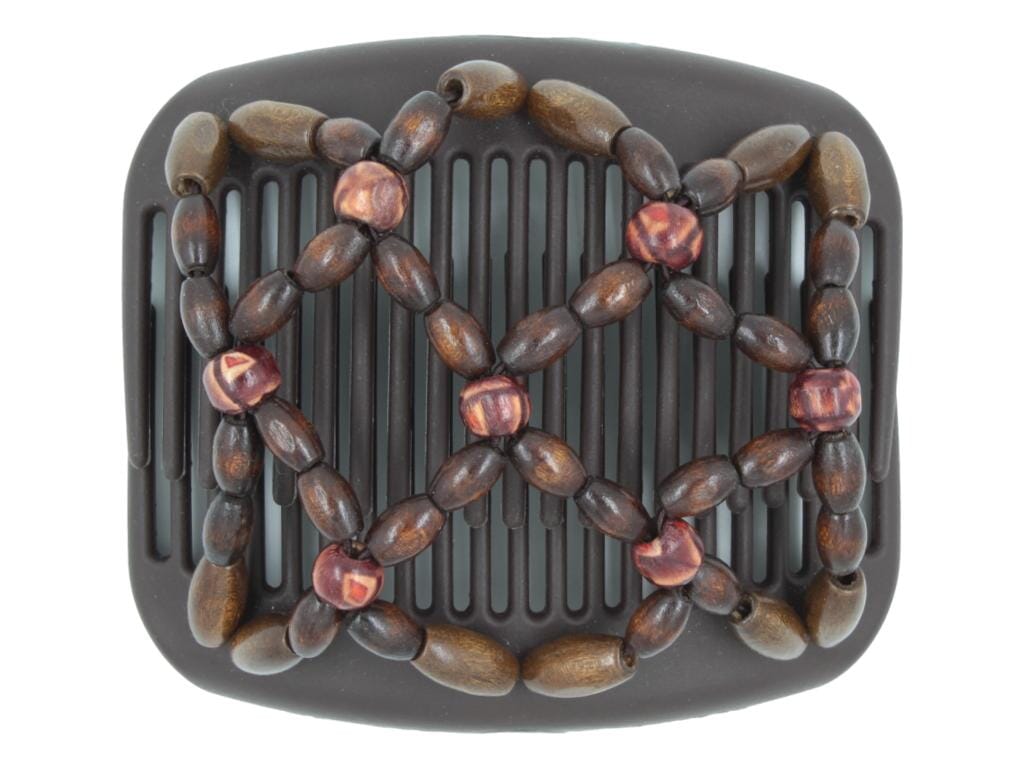 African Butterfly Hair Comb - Ndebele Brown 127