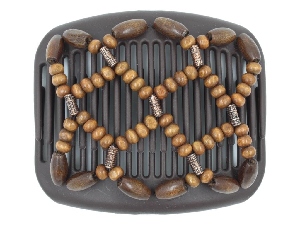 African Butterfly Hair Comb - Ndebele Brown 167