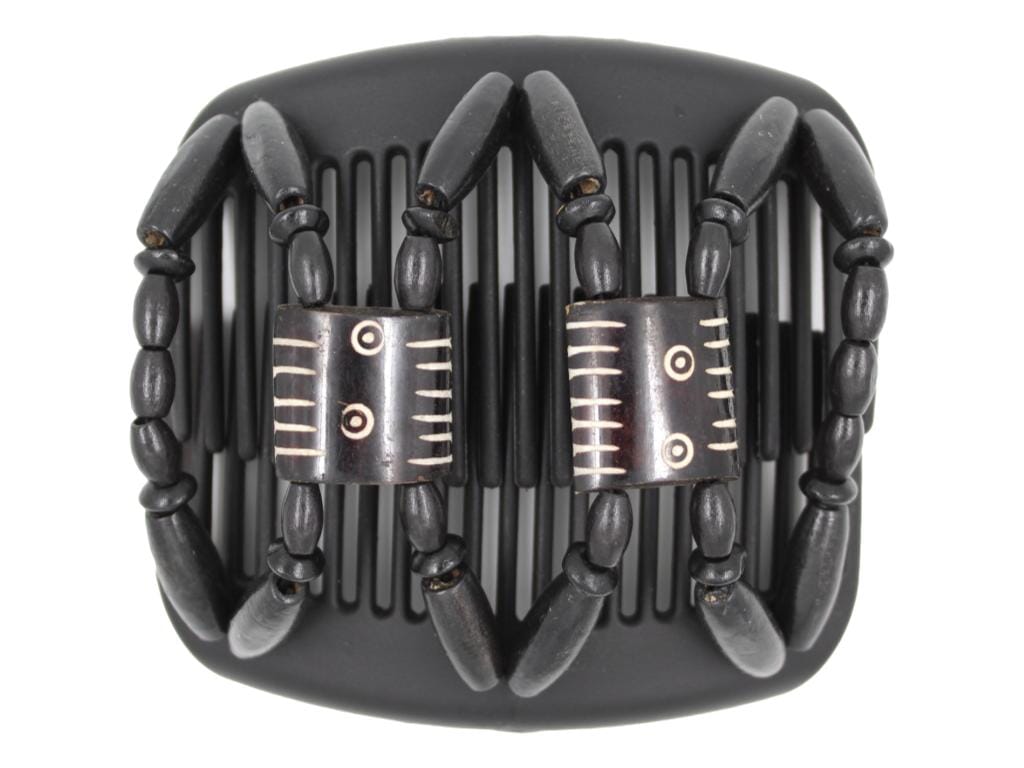 African Butterfly Hair Comb - Stones & Bones Black 126