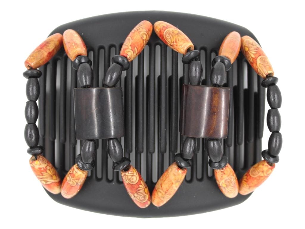 African Butterfly Hair Comb - Stones & Bones Black 127