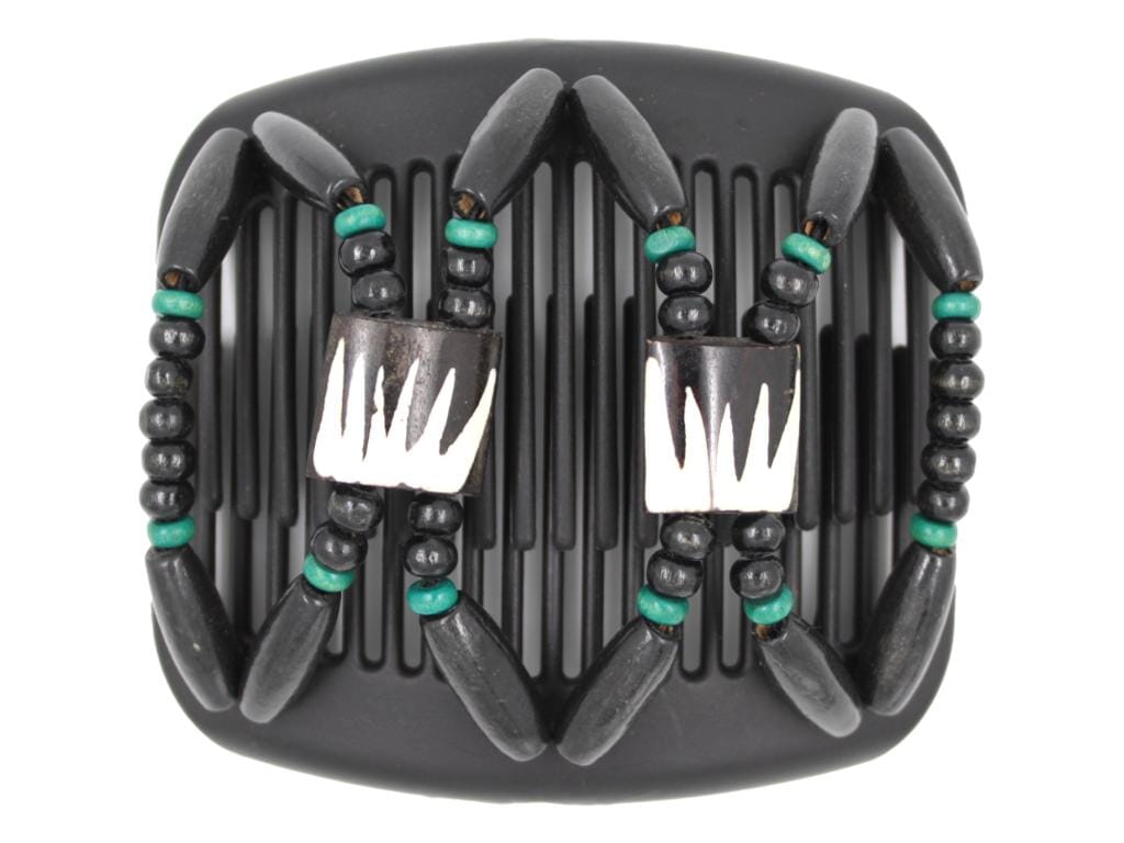 African Butterfly Hair Comb - Stones & Bones Black 128