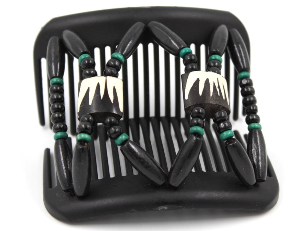 African Butterfly Hair Comb - Stones & Bones Black 128