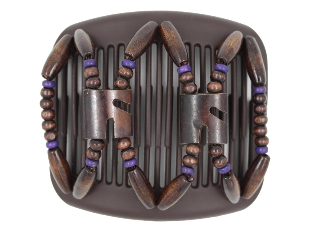 African Butterfly Hair Comb - Stones & Bones Brown 126