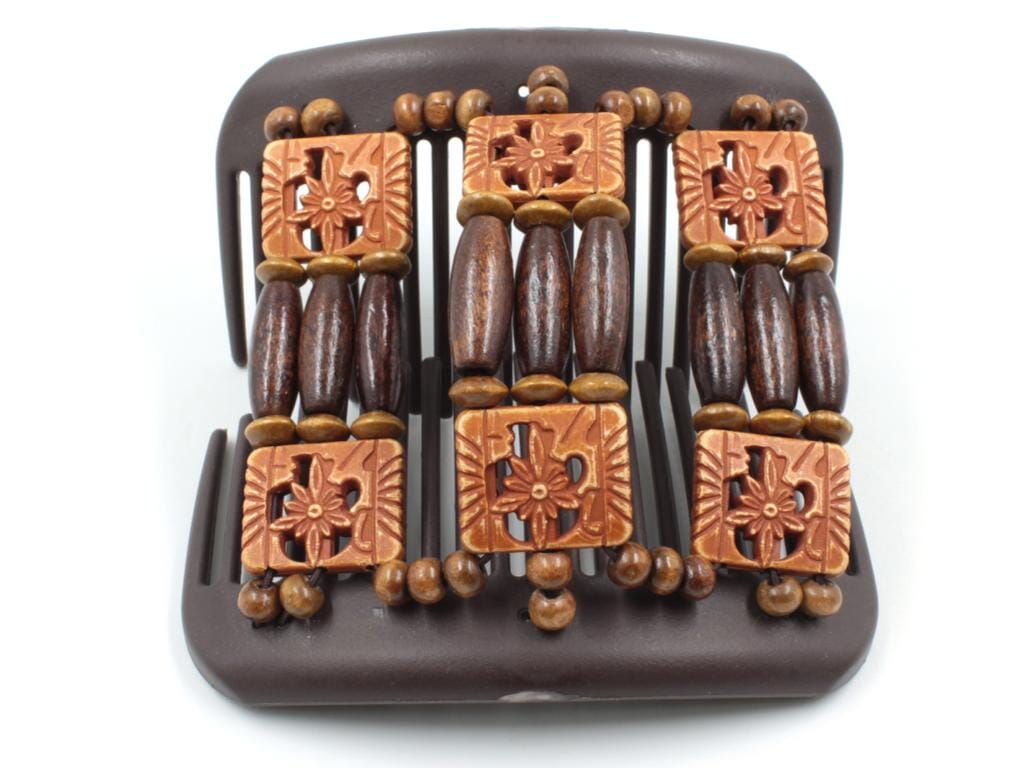 African Butterfly Hair Comb - Tripla Brown 77