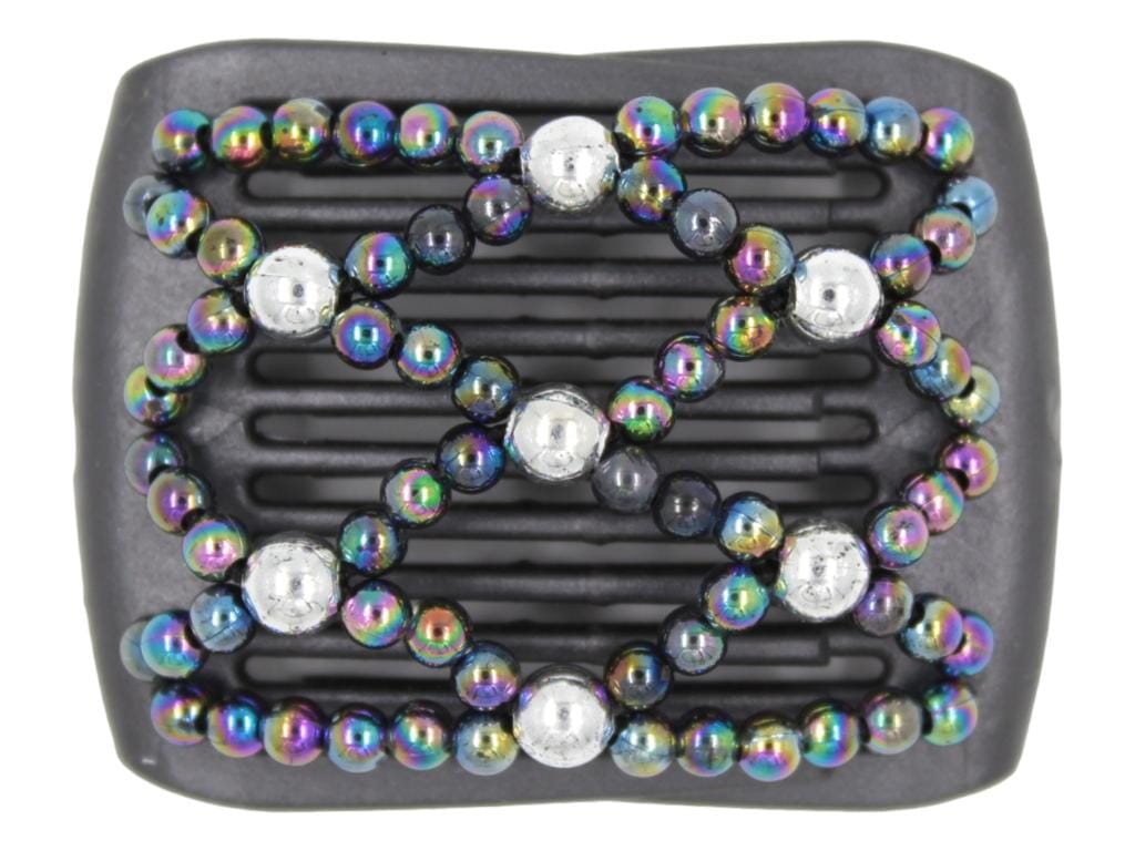 African Butterfly LadyBug Hair Comb - Black Pearl 46