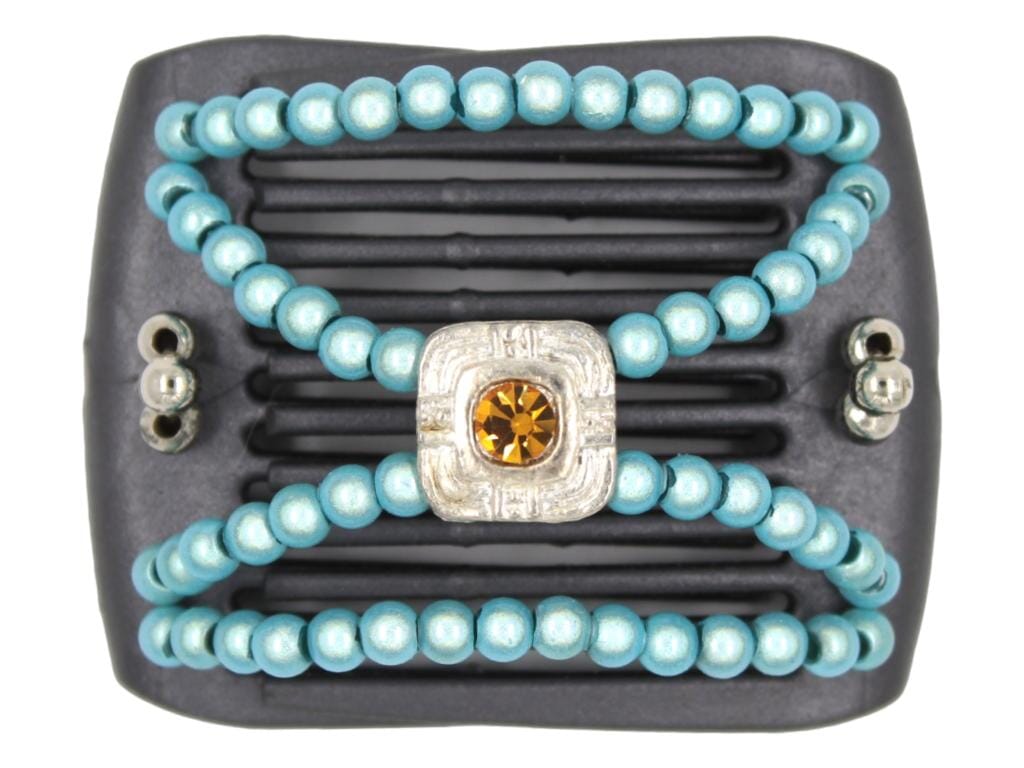 African Butterfly LadyBug Hair Comb - Black Pearl 47