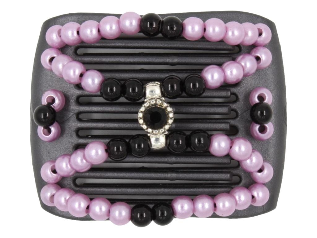 African Butterfly LadyBug Hair Comb - Black Pearl 50