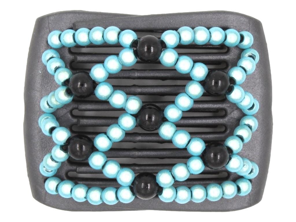 African Butterfly LadyBug Hair Comb - Black Pearl 54